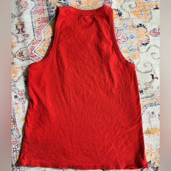 Madewell Womens Size Medium Cotton Blend Tank Top Shirt Red/Orange - Picture 4 of 4